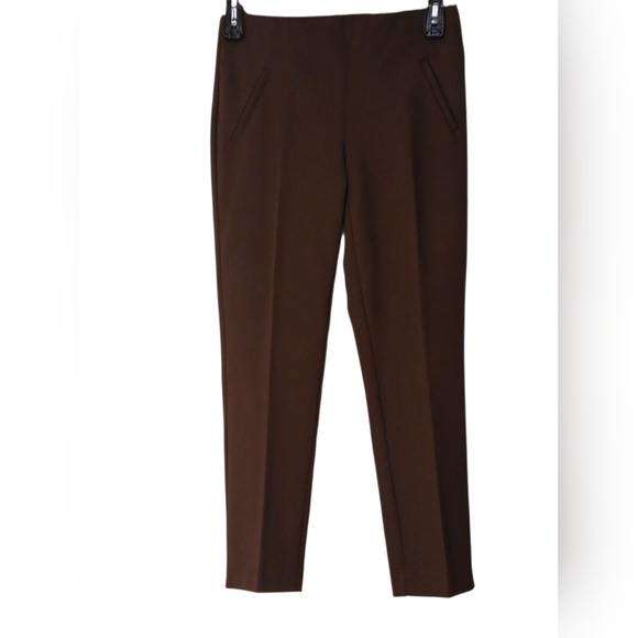 Chico's -NWT, Fabulously So Slimming Pants, Brown, Tummy Control, Stretch, Slits - Picture 3 of 8